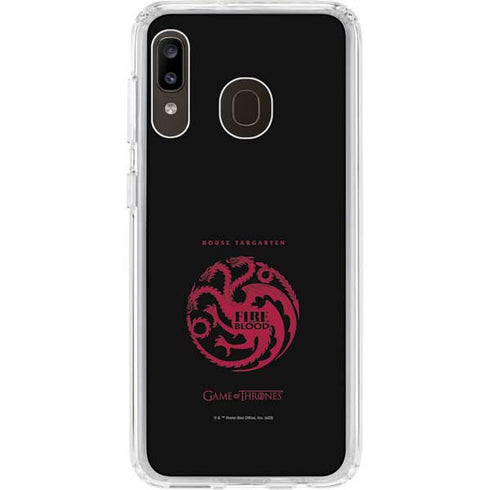 Game of Thrones: House Targaryen Galaxy A20 Clear Case